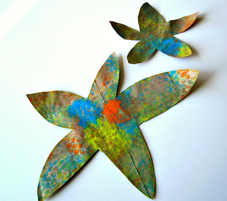 bubble wrap star fish craft