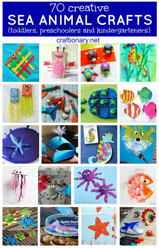 Creative sea animal crafts for kids at craftionary.net