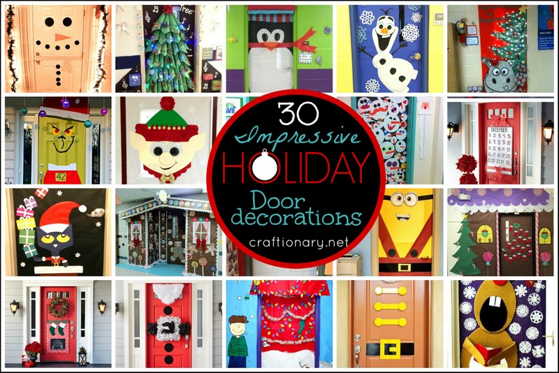 30 Impressive Holiday Door Decorations Unusual Ideas - Craftionary