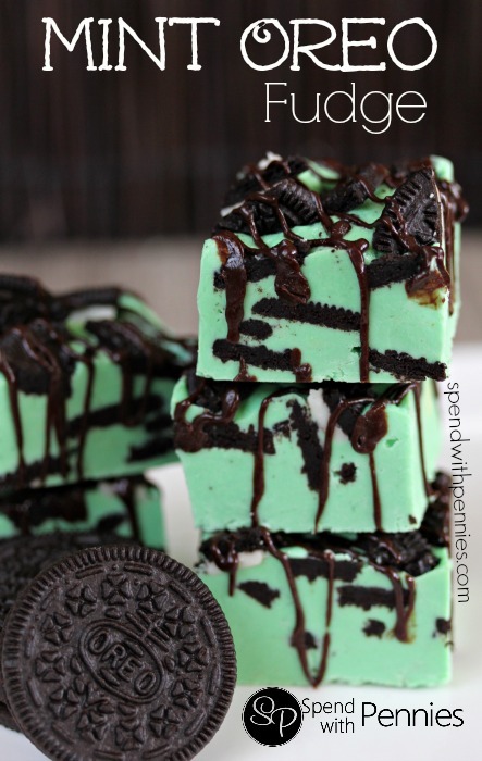 Mint oreo fudge