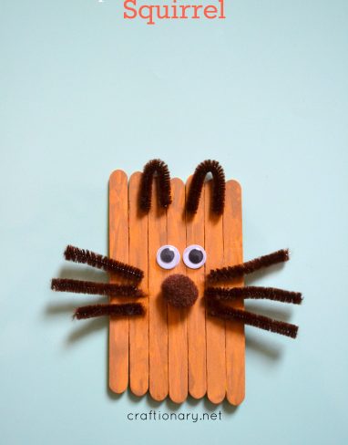 Popsicle Sticks Kids Crafts – Make A Squirrel