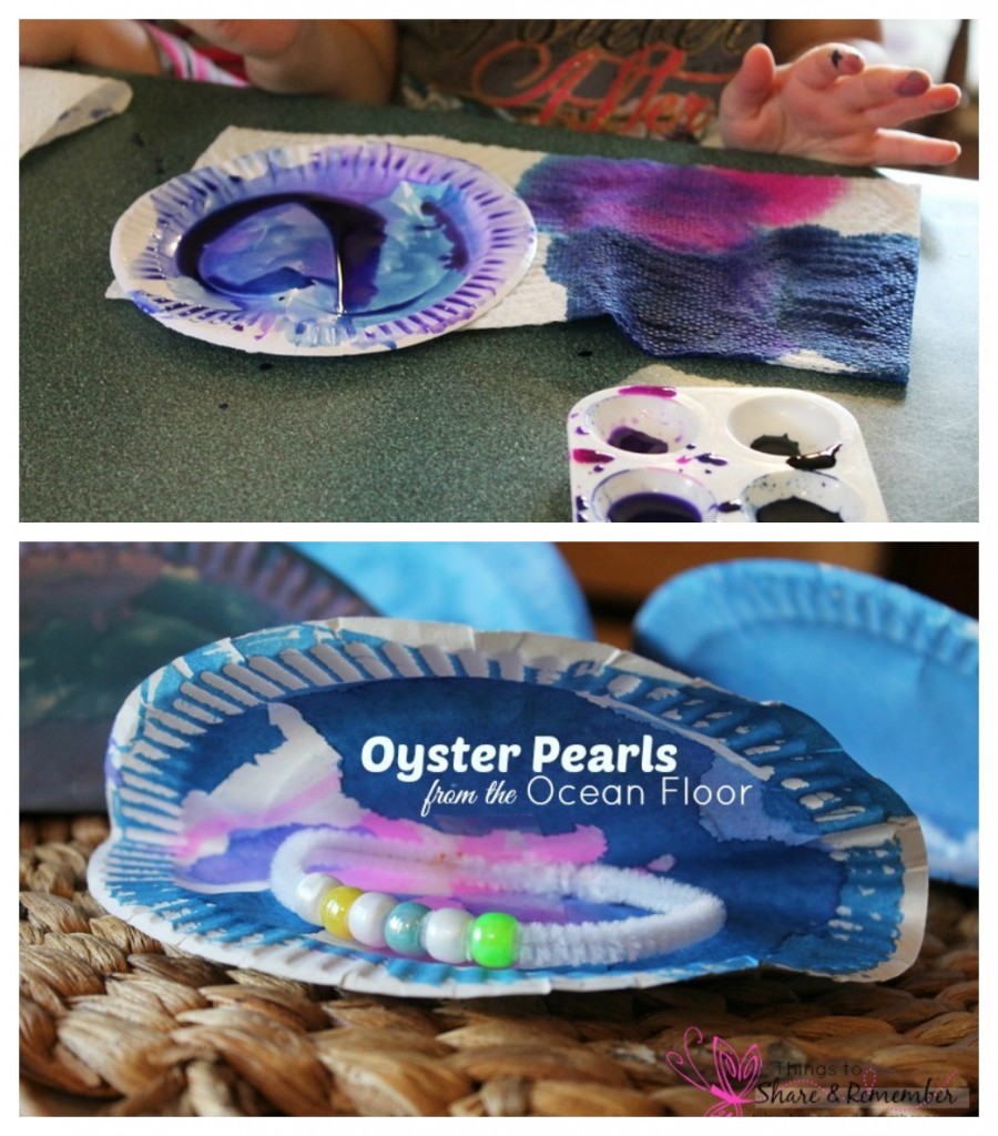 Sea creature- Oyster pearls kids craft