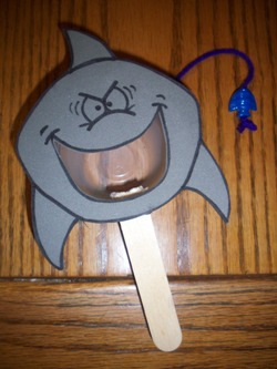 shark eating fish popsicle