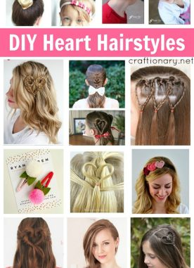 DIY Heart Hairstyles (easy tutorials)
