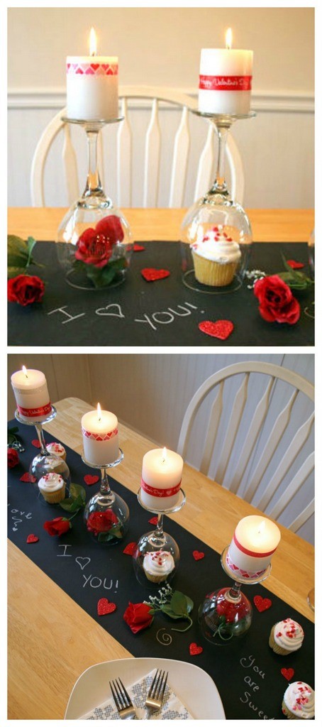 Valentines day candle light date