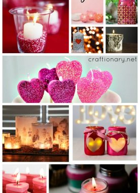DIY Valentines day candles