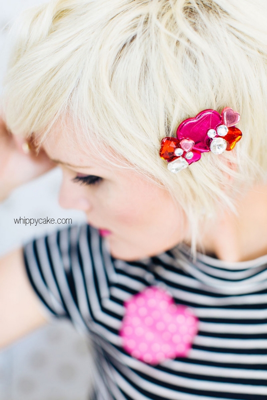 DIY Heart hair clip