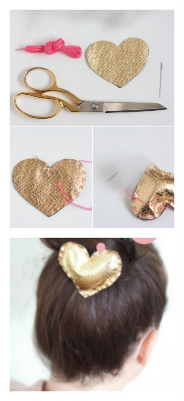 Heart hair style - heart of gold clip