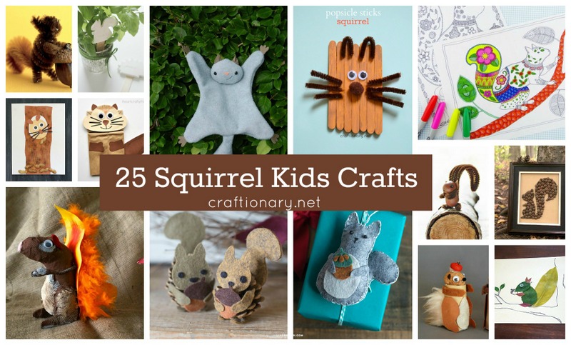 Kids squirrel crafts at craftionary.net