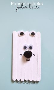 popsicle stick polar bear