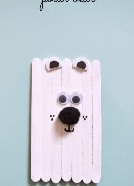 Popsicle stick polar bear