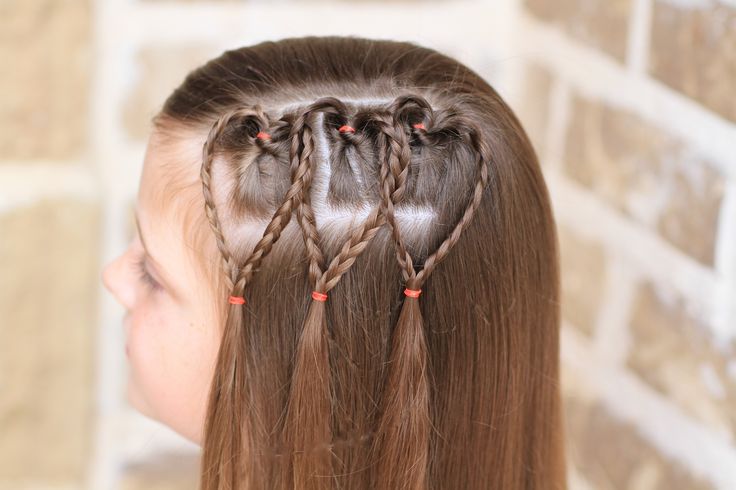 Triple heart hairdo