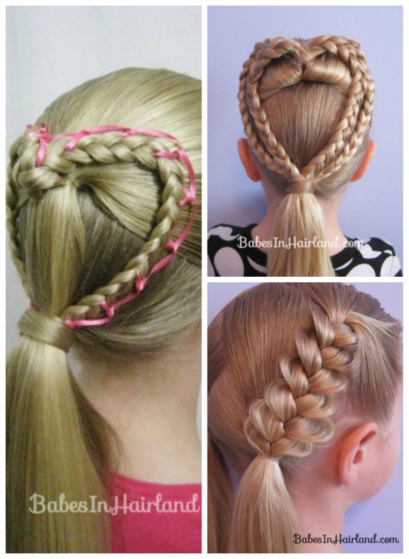 Easy Valentine's Day Heart Hair Style - Cori's Cozy Corner