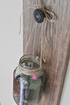 mason jar succulent garden