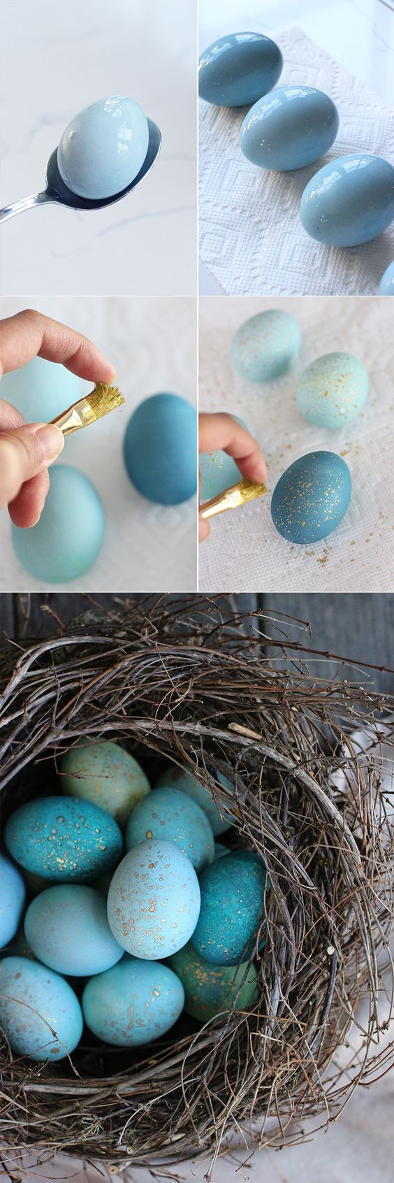 DIY dyed robin eggs