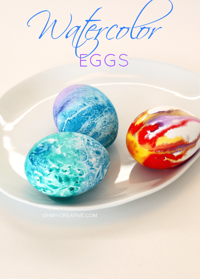 watercolor easter eggs