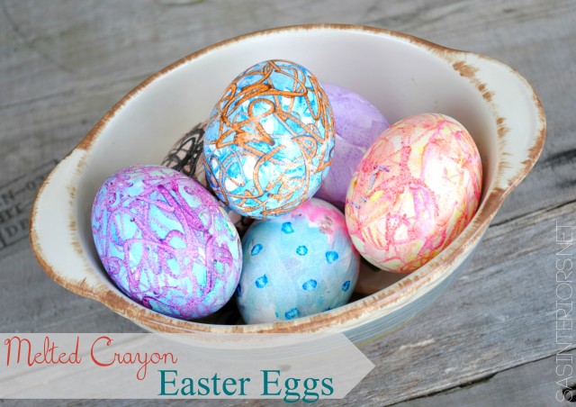 melted crayons easter eggs