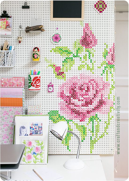 cross stitch pegboard