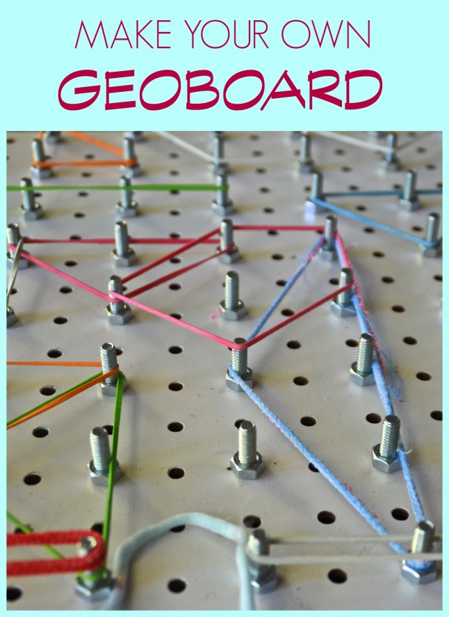 Geo board from pegboard