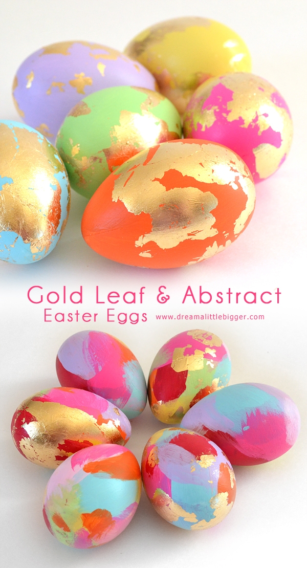 abstract golden easter eggs