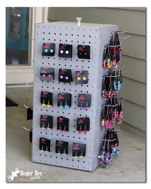 pegboard display rack DIY