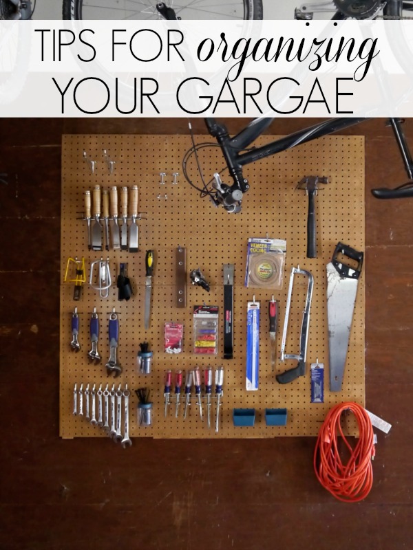 Gerage storage pegboards