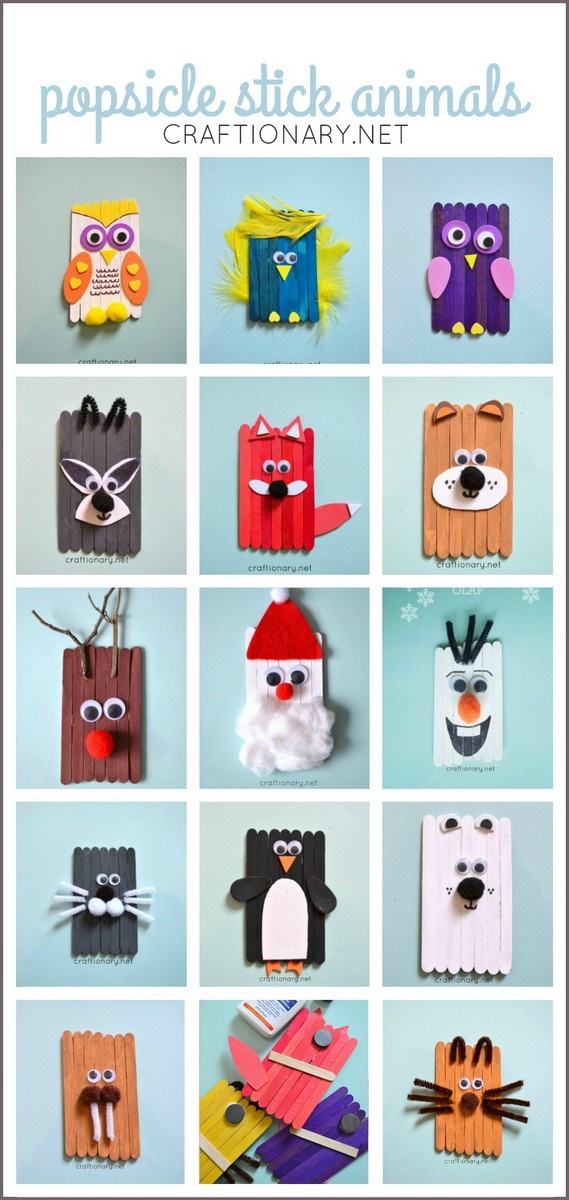 15 Easy Popsicle Stick Crafts Fun Animals For Kids Craftionary