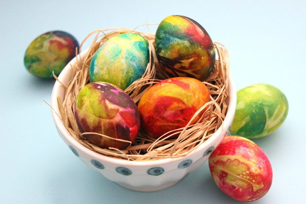 tie dye easter eggs