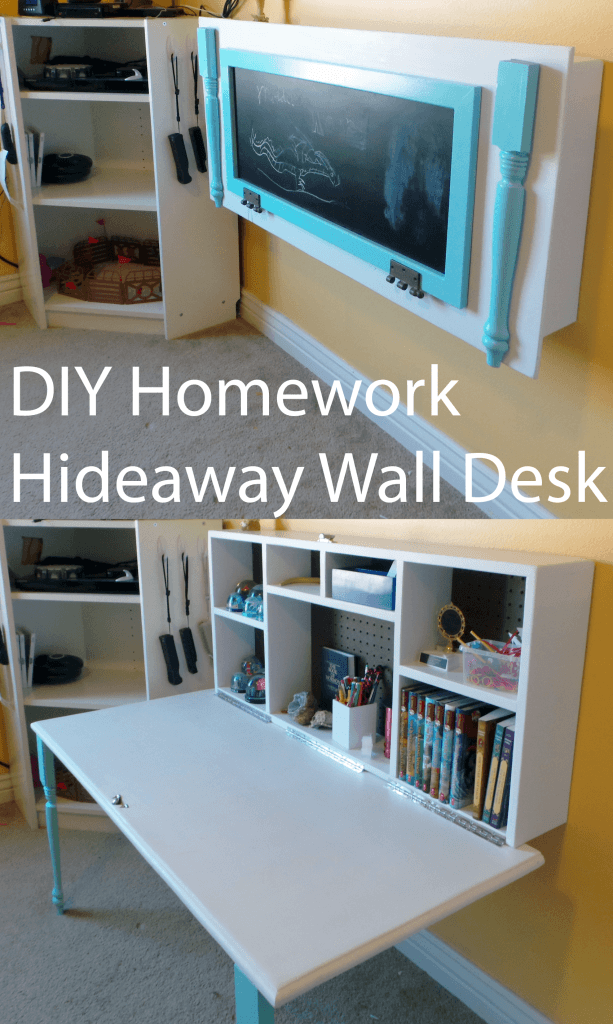 diy homework hideaway wall desk