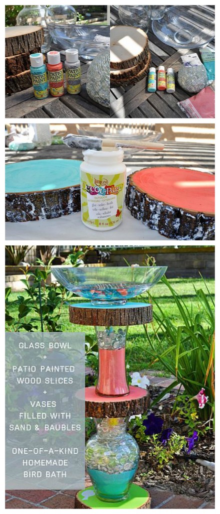 DIY bird baths homemade