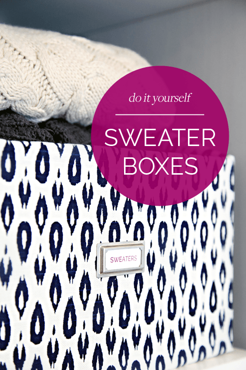 DIY sweater storage box