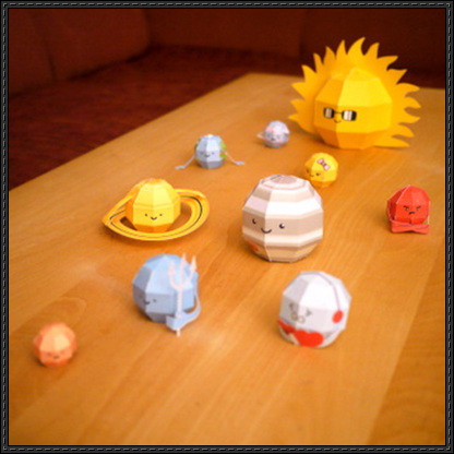 Paper craft for Kids Solar System