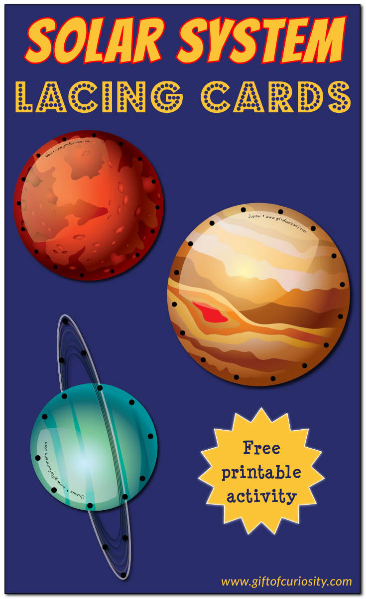 Solar System Lacing Cards