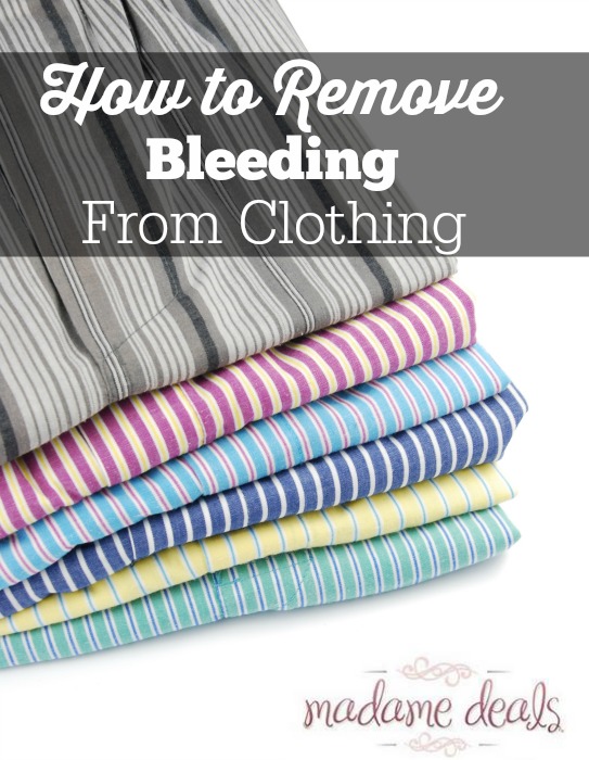 How to remove bleeding from clothes