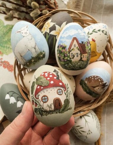 50 Beautiful Painted Easter Eggs using Best Techniques