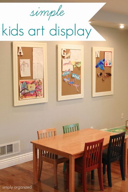 kids artwork display ideas