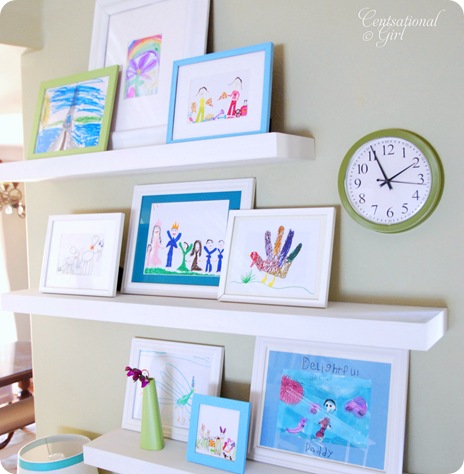 kids wall art shelf