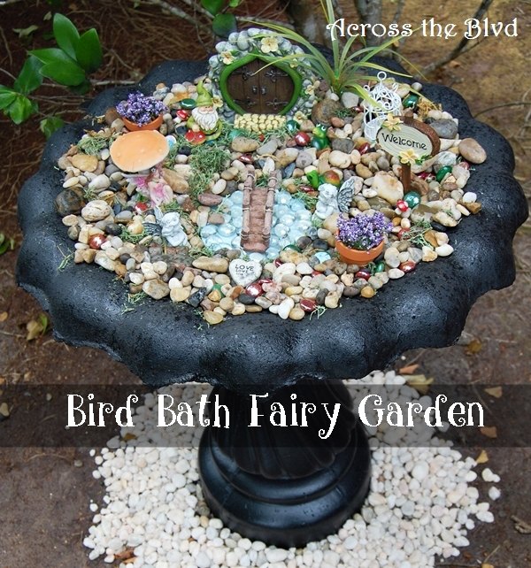 bird bath fairy garden