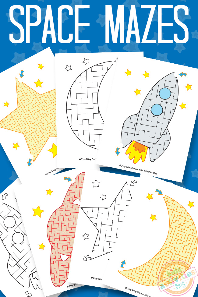 space mazes printable