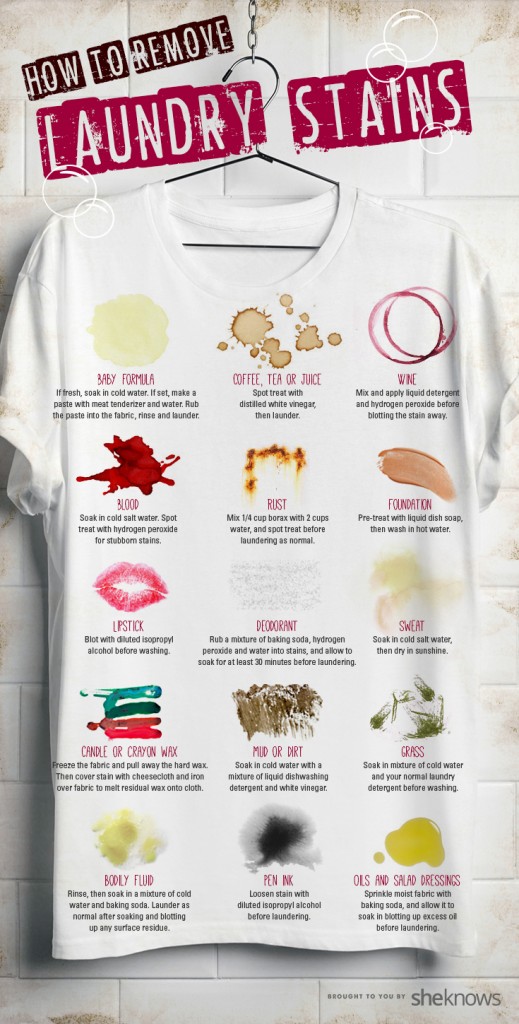 Stain removal guide infographic laundry tips and tricks