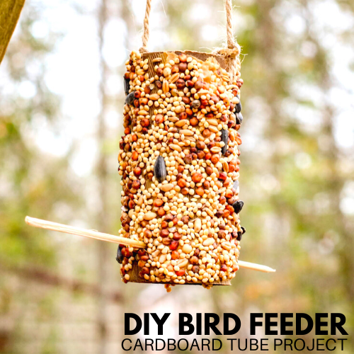 Cardboard-Tube-Birdseed-Feeder-diy-recyclable-material-bird-feeder