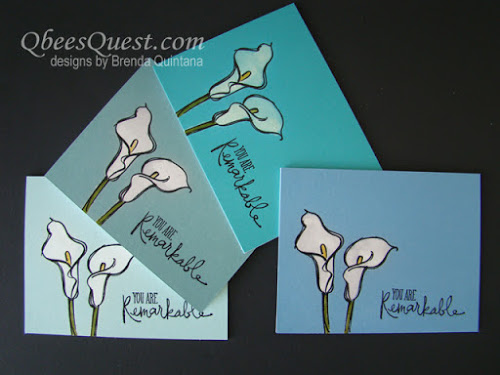 Bleached Calla Lily Cards