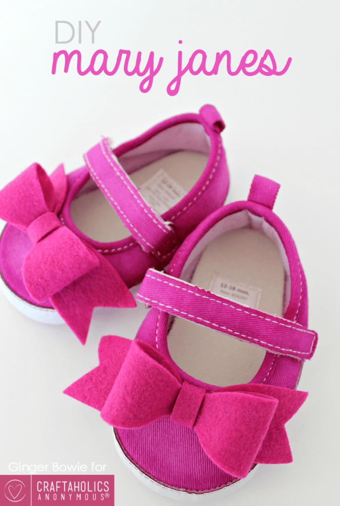 DIY mary jane baby shoes