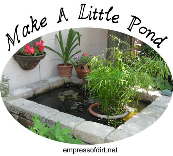 how to make a garden pond