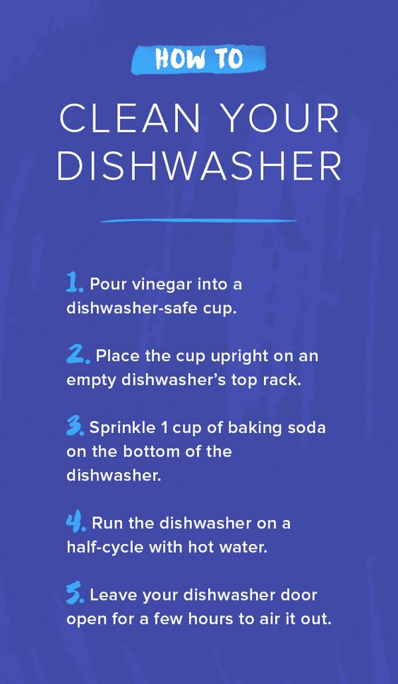 how to clean dishwasher with vinegar and baking soda