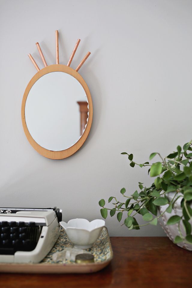 Copper pipe DIY mirror