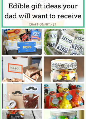 20 Edible Gift Ideas for Father’s Day with free printables