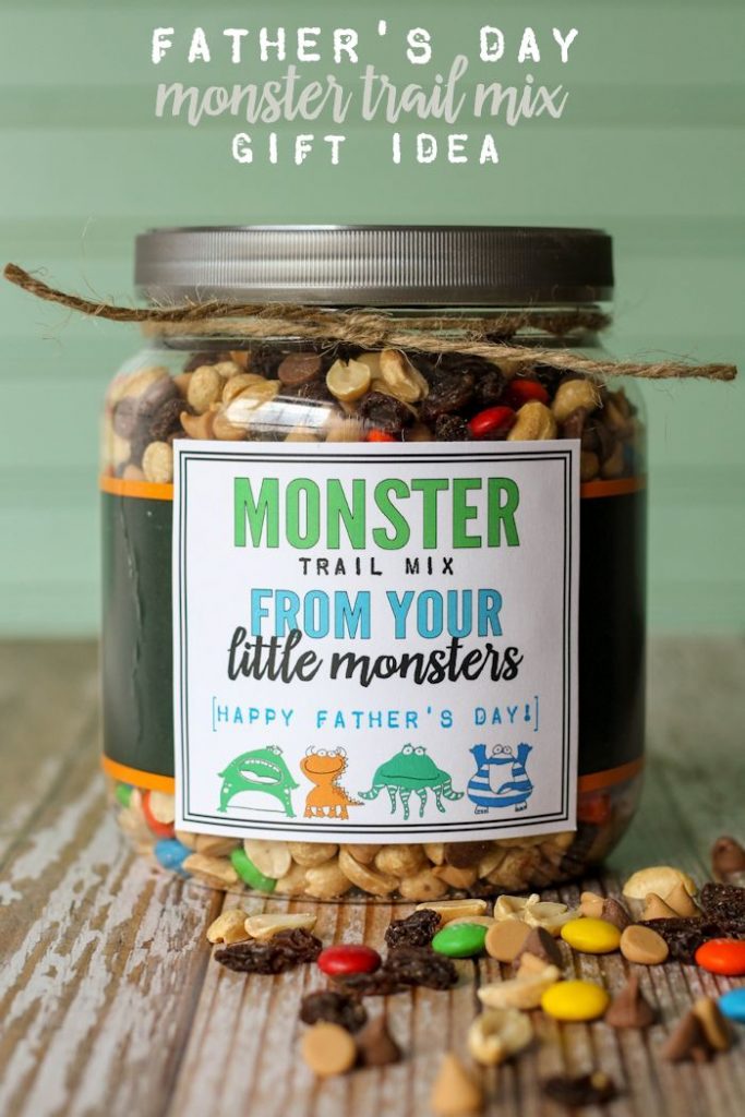 Father's day trail mix gift