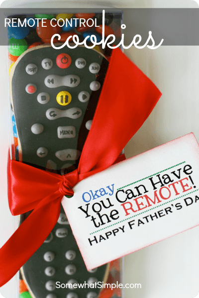 fathers day edible remote cookie