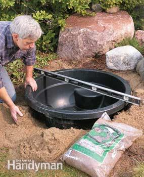 how to install pond in garden